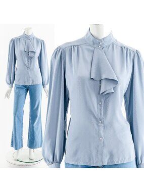 Baby Blue Ruffle Pirates Blouse